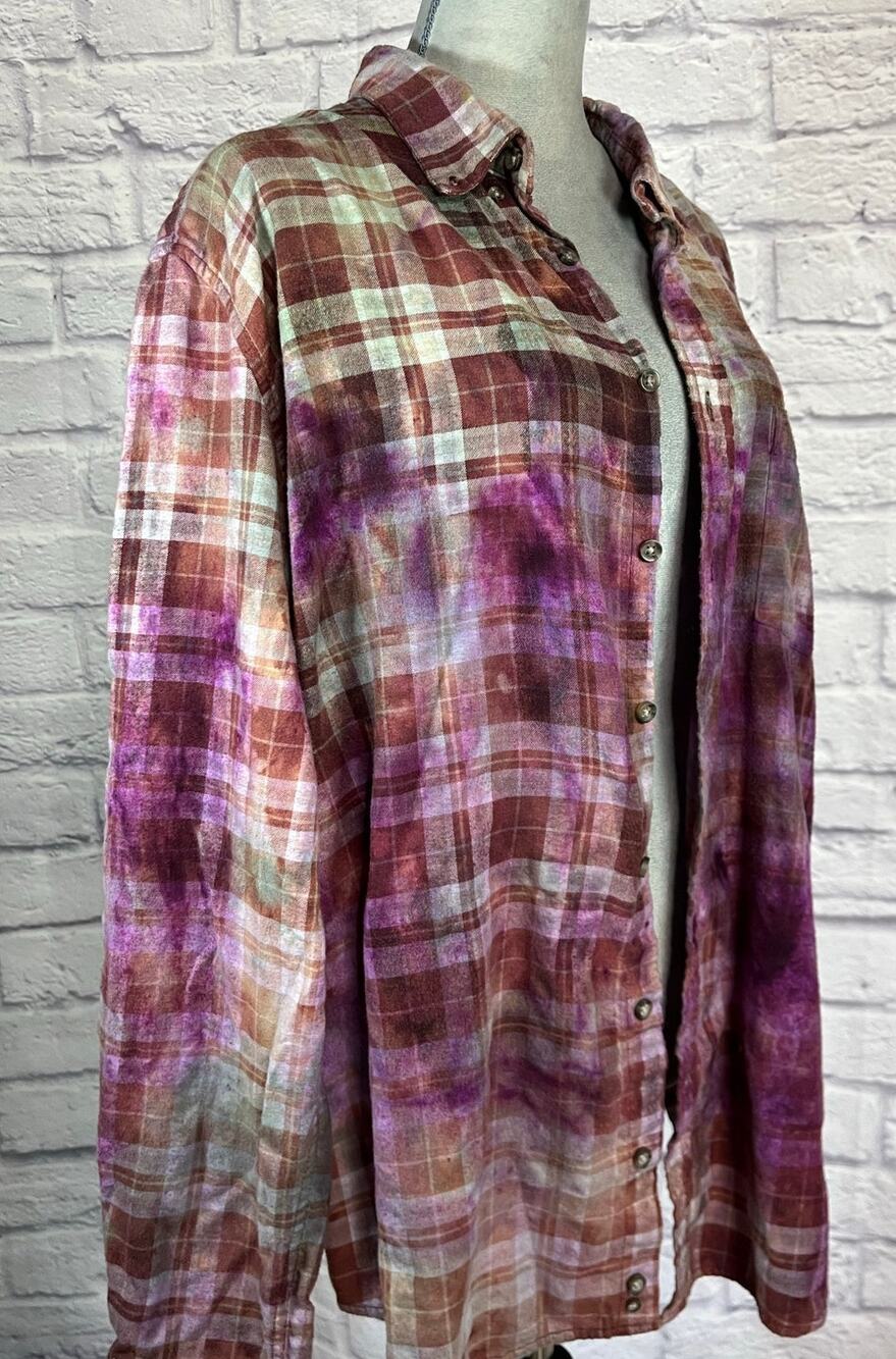Reworked/upcycled flannel shirt